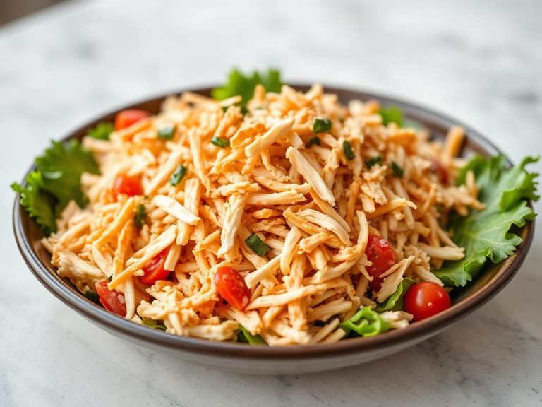 Shredded chicken salad