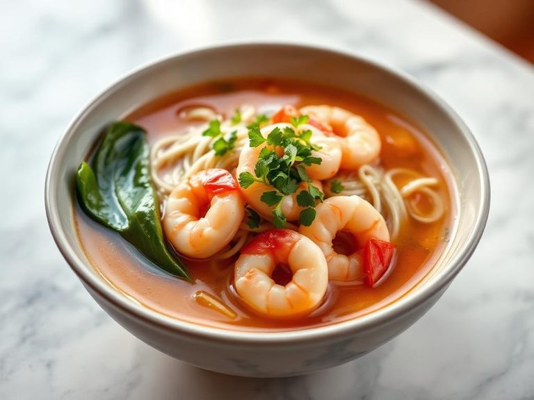 Shrimp and Noodle Soup