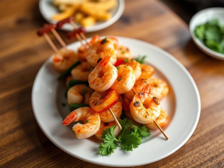 Shrimp and Vegetable Skewers