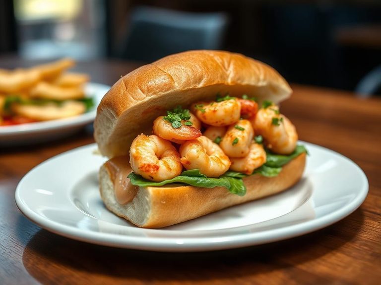 Shrimp Po' Boy Sandwich