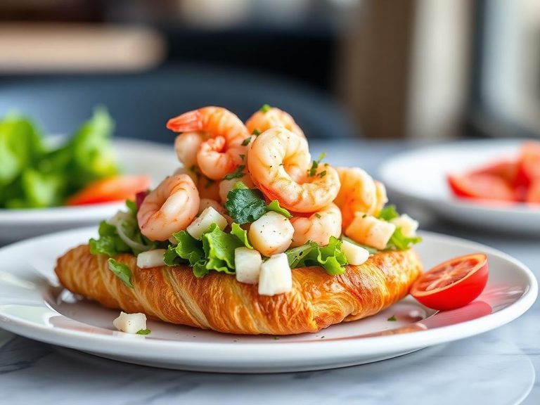 Shrimp Salad on a Croissant