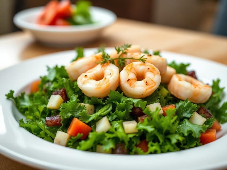 Shrimp Salad over Greens