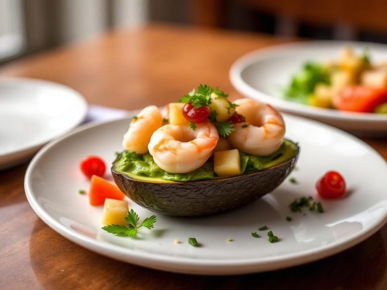 Shrimp Salad Stuffed Avocado