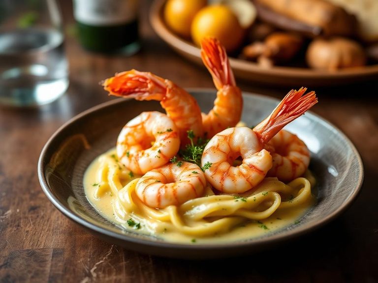 Shrimp with Egg Sauce