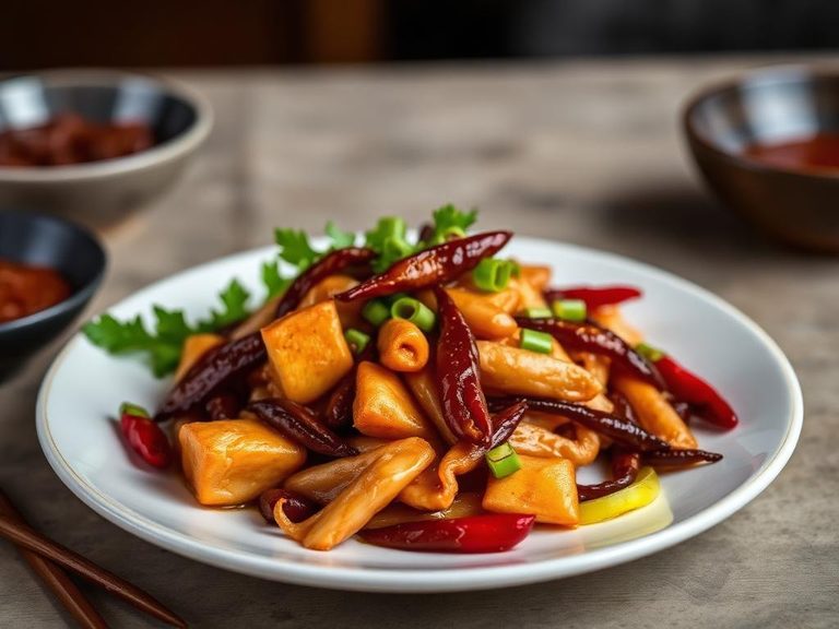 Sichuan Kung Pao with Dried Chilies