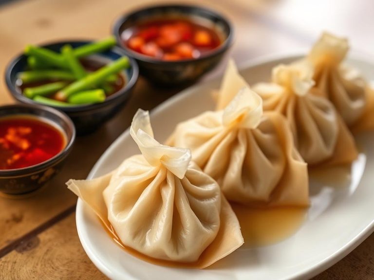 Sichuan Spicy Wontons in Chili Oil