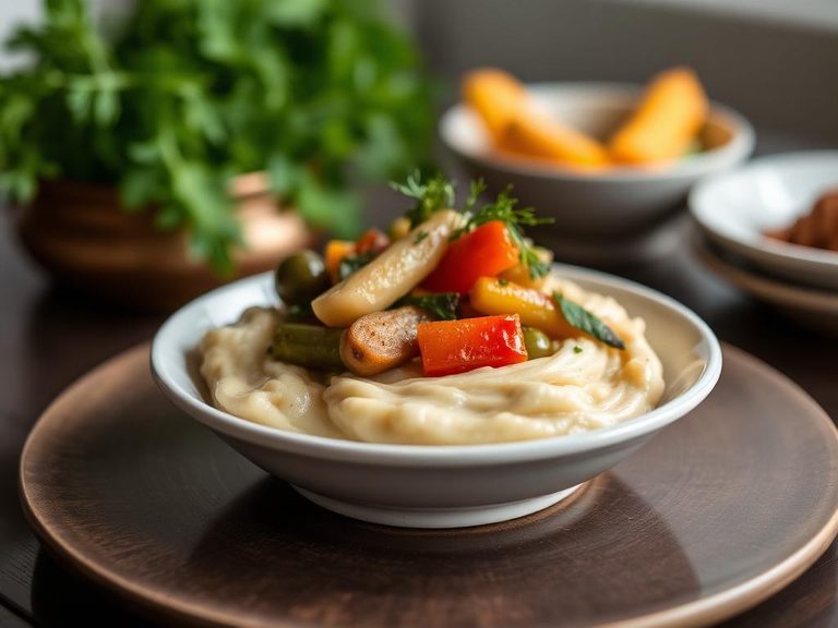 Side dish with pureed vegetables