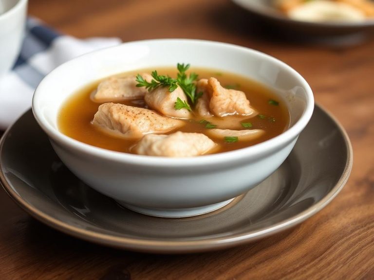Simmered Chicken Neck Broth