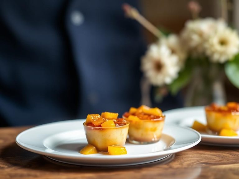 Simmered compote for desserts