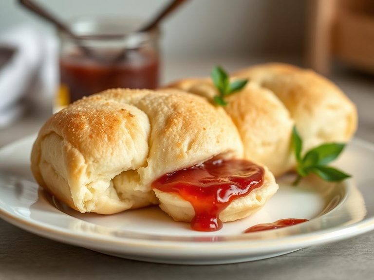 Simple butter and jam roll
