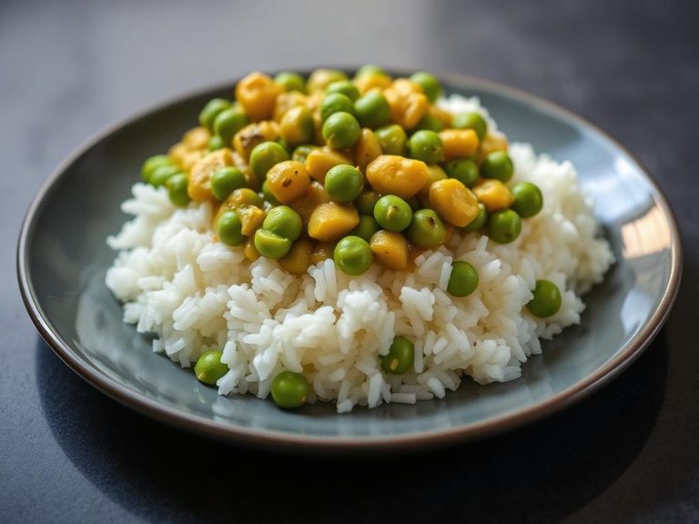 Simple Buttered Peas and Rice