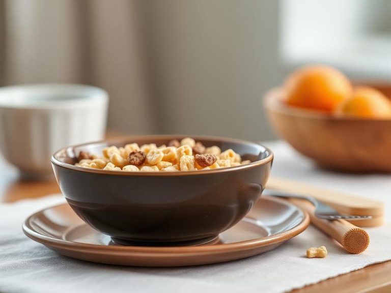Simple cereal bowl with breast milk or formula