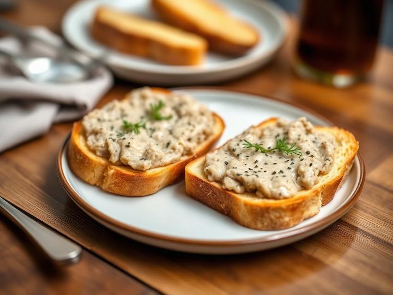 Simple mackerel pâté or rillettes on toast