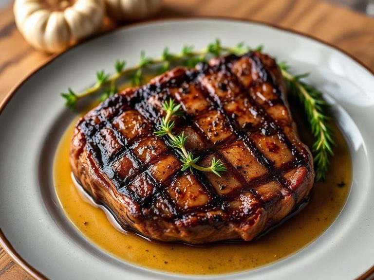 Simple Pan-Seared Steak with Garlic and Thyme