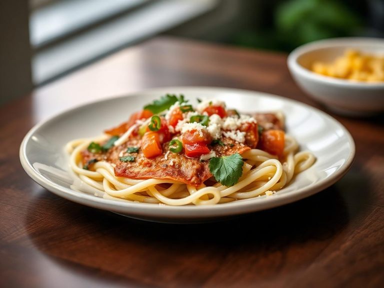 Simple side dish with salsa and cheese