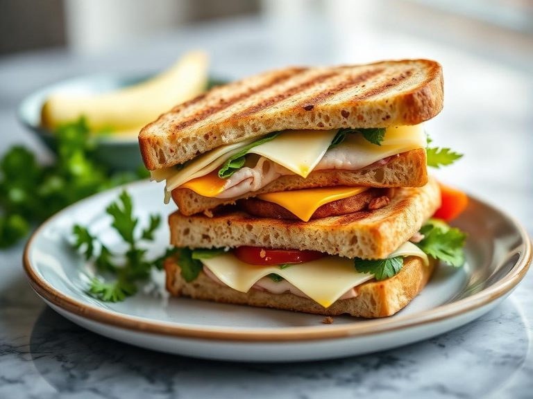 Simple Turkey and Cheese Panini