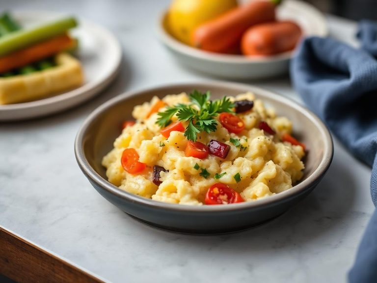 Simple veggie mash side for toddlers
