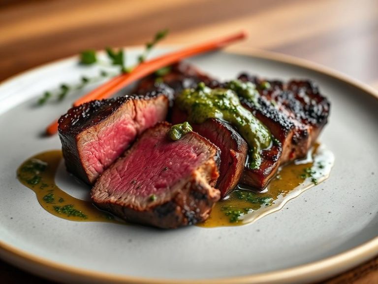 Sirloin steak with chimichurri
