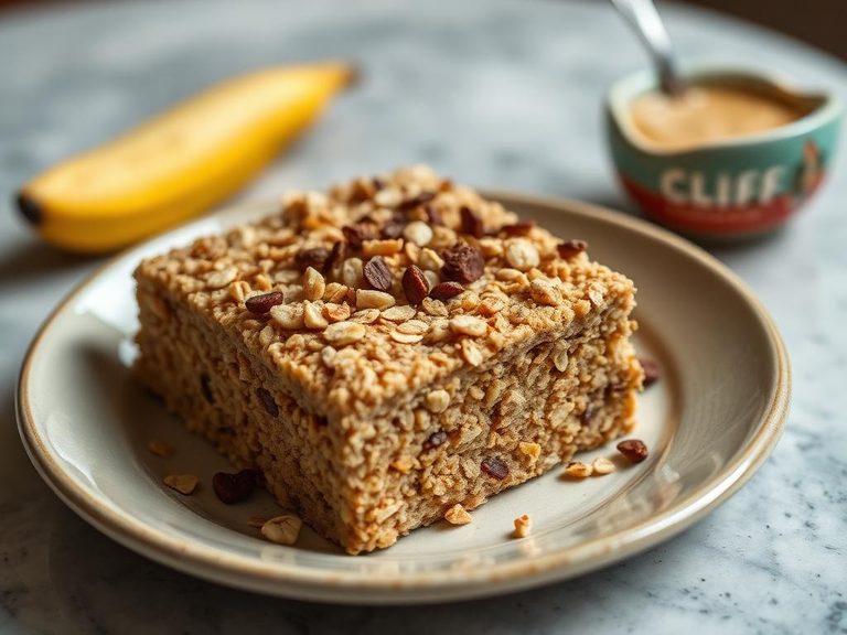 Sliced Clif Bar Oatmeal Topping