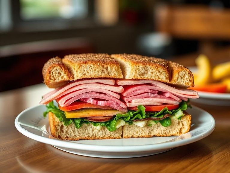 Sliced in a classic lunchbox sandwich