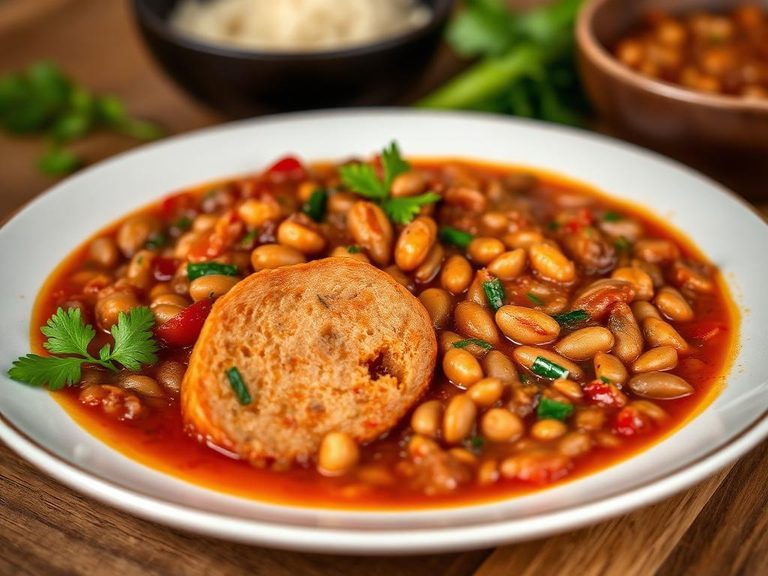 Sliced into a hearty bean or lentil stew