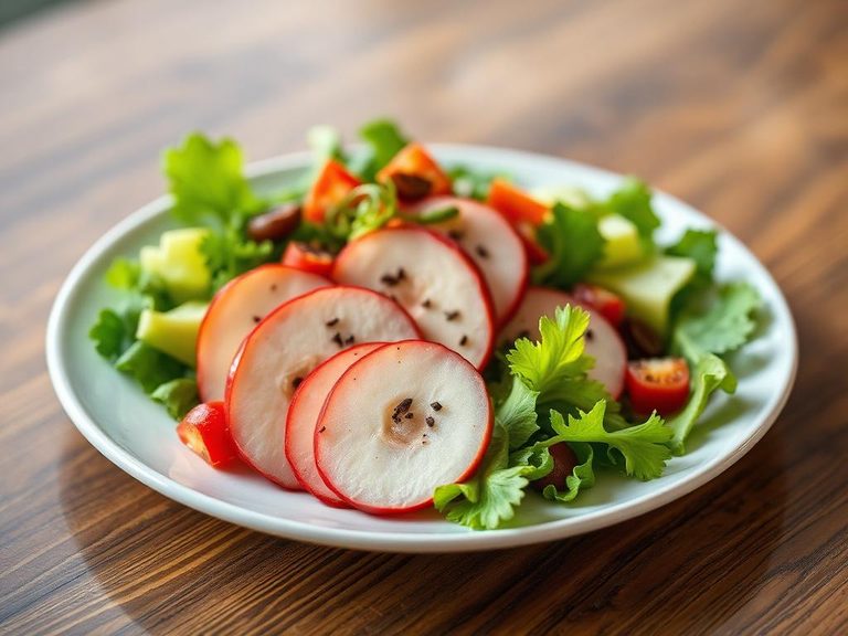 Sliced over Garden Salad