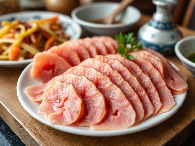 Sliced raw as part of a traditional feast
