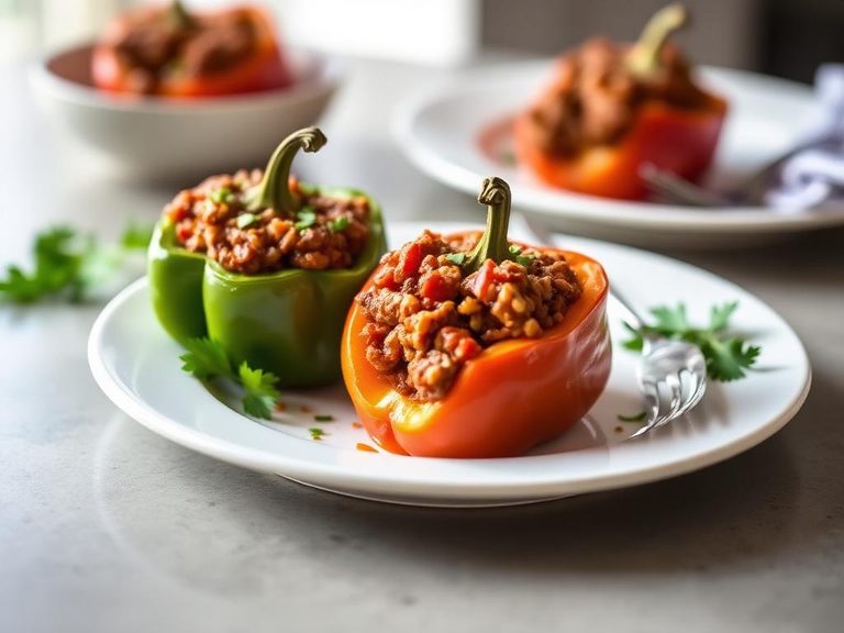 Sloppy Joe Stuffed Peppers