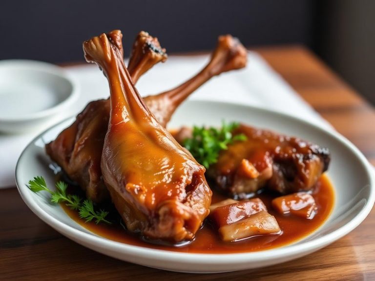 Slow-braised duck legs