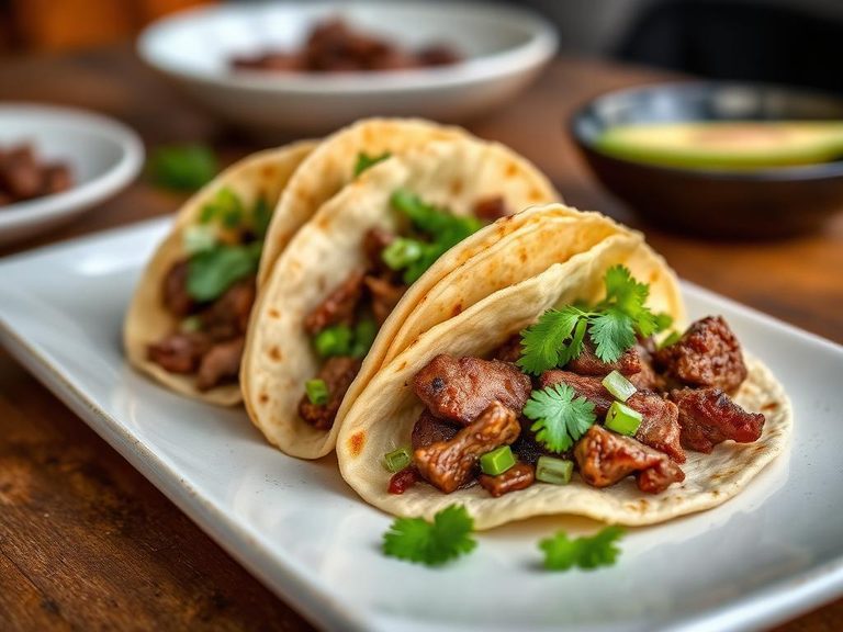 Slow-Cooked Lamb Flap Tacos