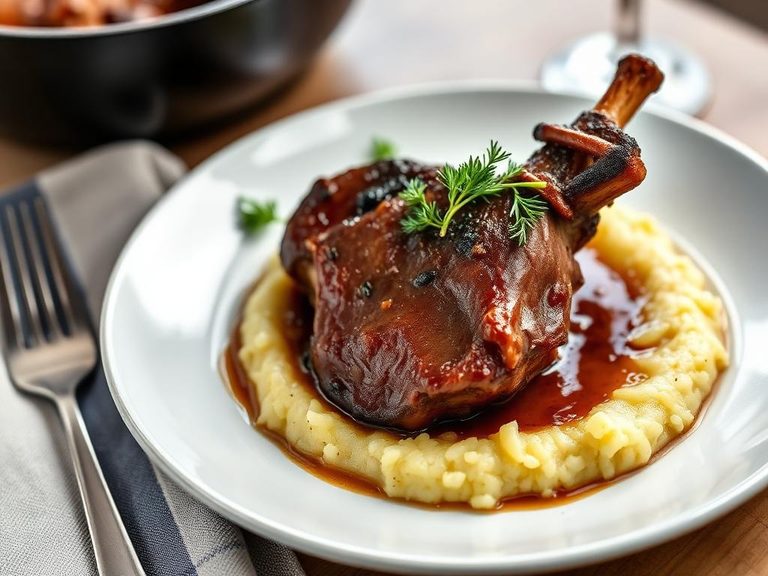 Slow-Cooked Veal Shank with Polenta