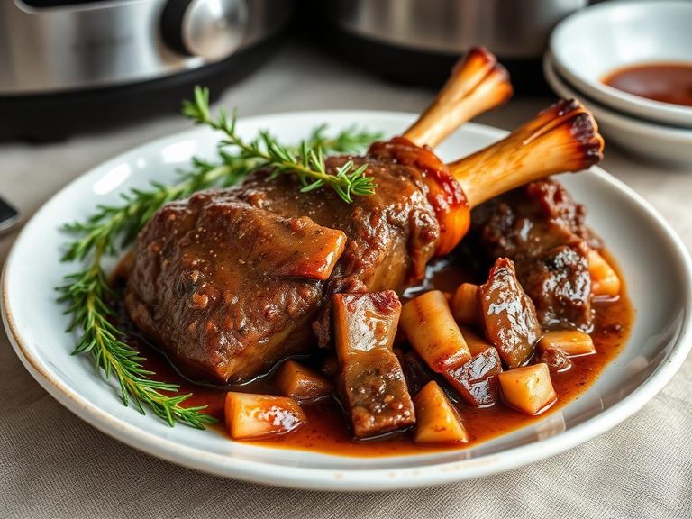 Slow-Cooker Lamb Shank with Rosemary