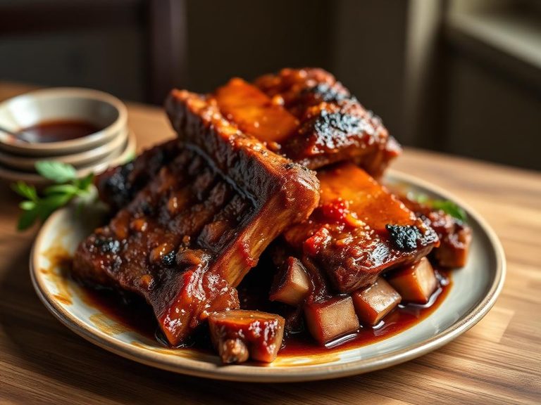 Slow-roasted country-style ribs