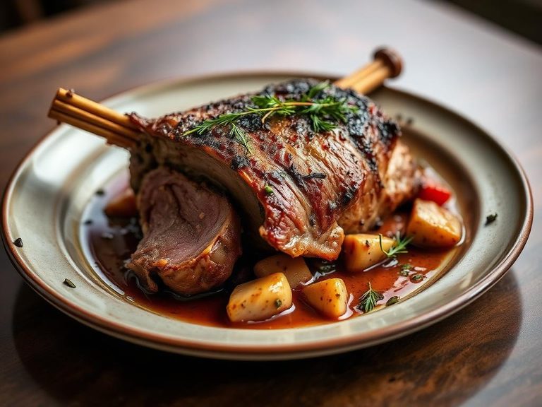 Slow-Roasted Lamb Shoulder with Herbs