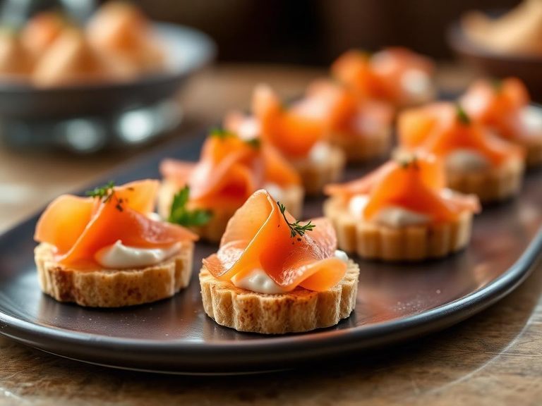 Smoked Salmon & Cream Cheese Canapés