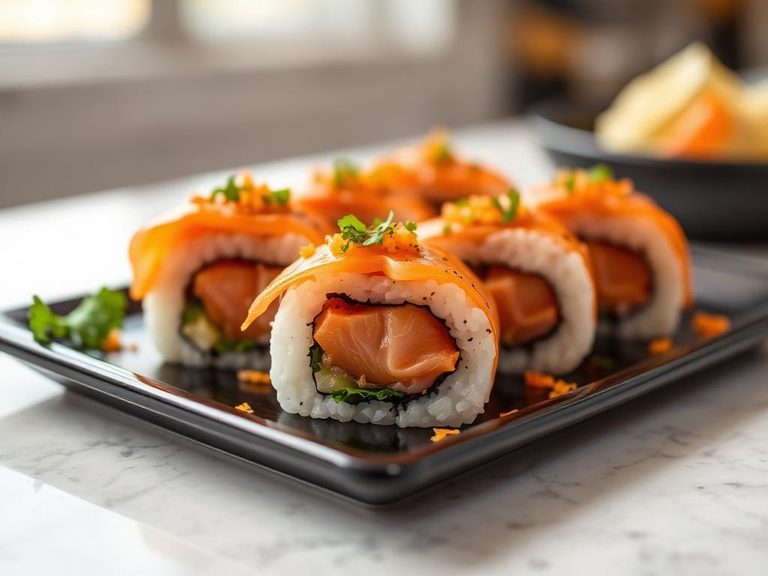 Smoked salmon sushi roll (Philadelphia roll)