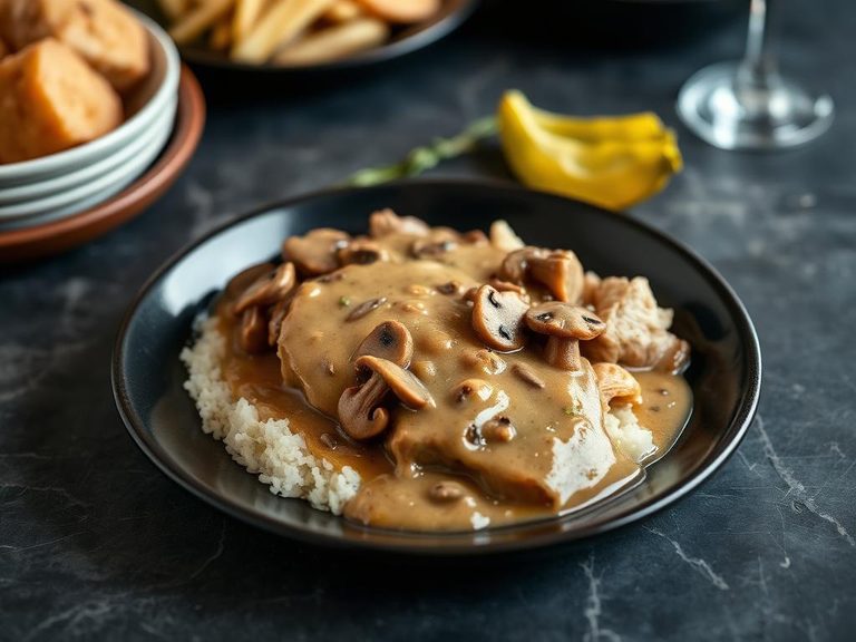 Smothered Turkey with Mushroom Gravy