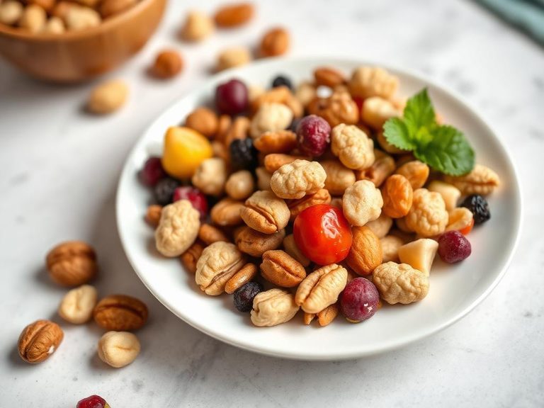 Snack mix ingredient with nuts and dried fruit