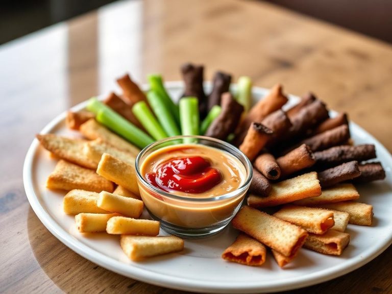 Snack platter with dip