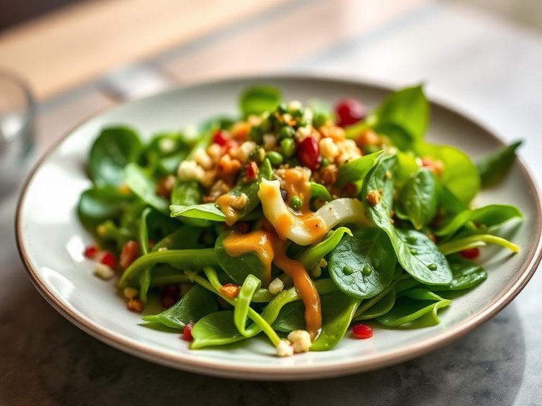 Snow Pea Salad with Sesame Dressing