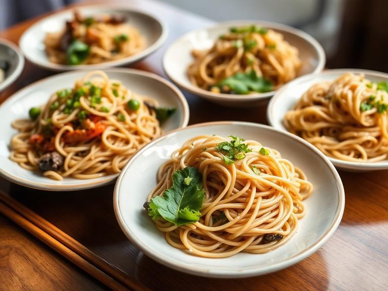 Soba noodle dishes (Japanese buckwheat noodles)