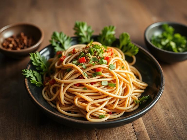 Soba noodle salad