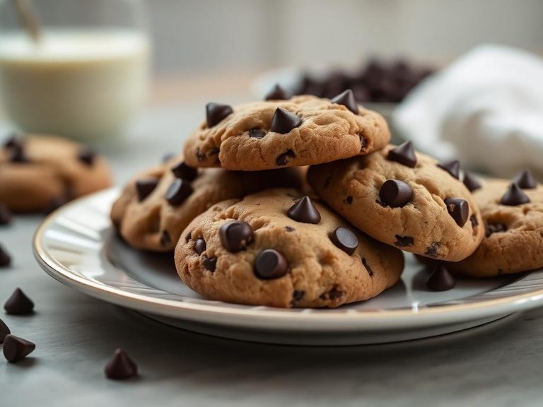 Soft-baked chocolate chip cookies