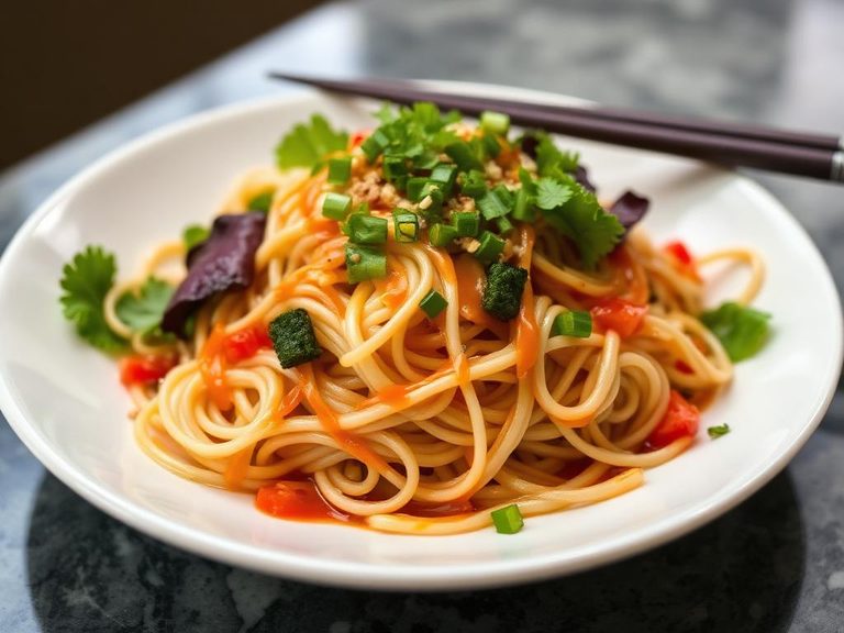Somen Salad with Sesame Dressing