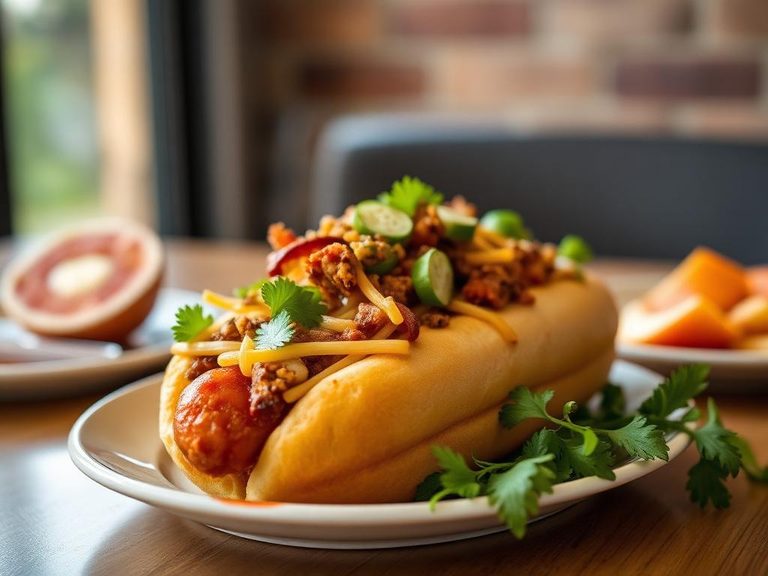 Sonoran-Style Vegetarian Hot Dog