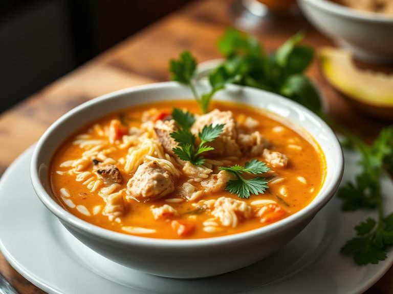 Sopa de Arroz con Pollo