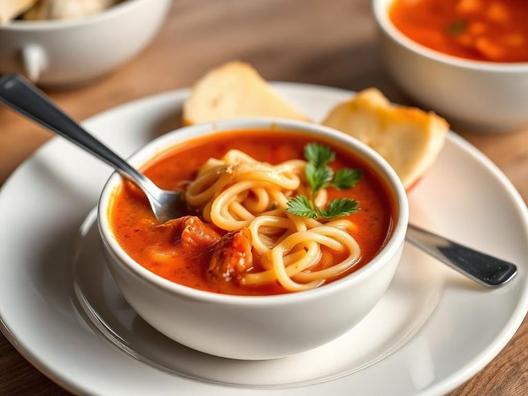 Soup accompaniment (e.g., tomato soup, chicken noodle soup)