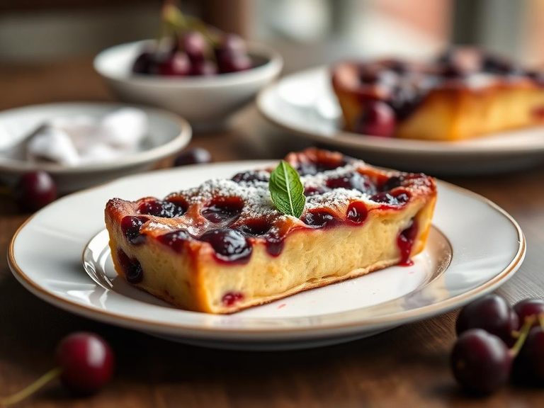 Sour cherry clafoutis