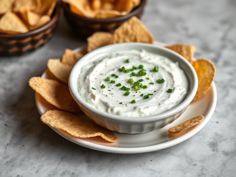 Sour cream and onion chip dip