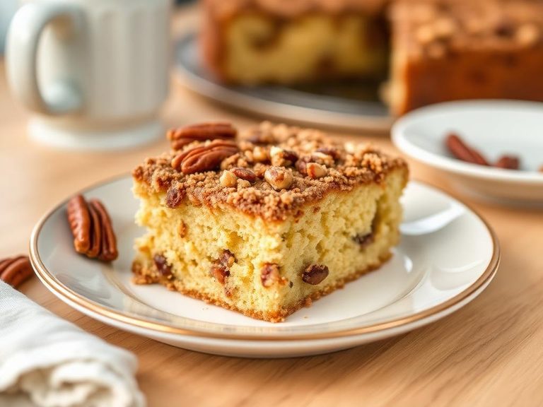 Sour Cream Coffee Cake with Pecan Streusel